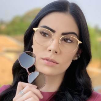 safine com br oculos 2 em 1 redondo dourado com nude nora 1