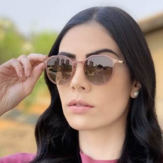 safine com br oculos 2 em 1 redondo dourado com nude nora 2