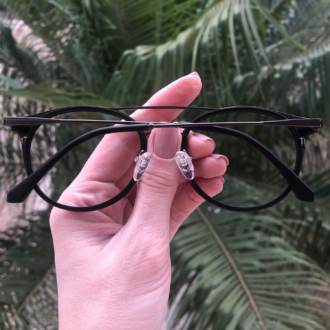 safine com br oculos 2 em 1 redondo grafite com preto babi 2