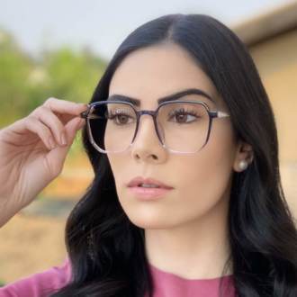 safine com br oculos de grau quadrado azul mage 1