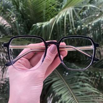 safine com br oculos de grau quadrado azul mage 3