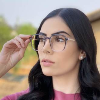 safine com br oculos de grau quadrado azul mage