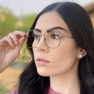 safine com br oculos de grau quadrado cinza carol