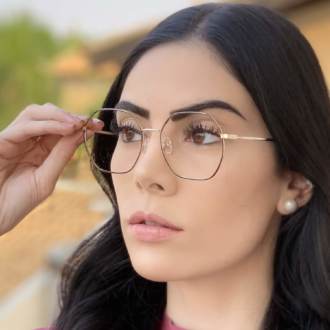 safine com br oculos de grau quadrado dourado com marrom carol 2