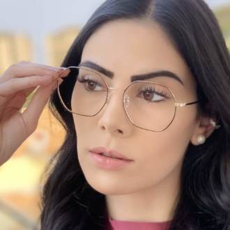 safine com br oculos de grau quadrado dourado com marrom carol 4