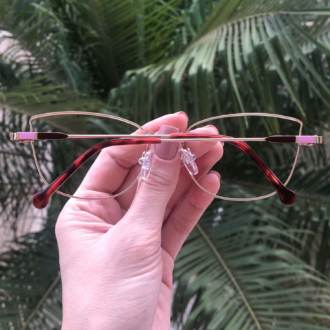 safine com br oculos de grau quadrado dourado com marsala lea 4
