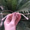 safine com br oculos de grau quadrado dourado com rosa lea