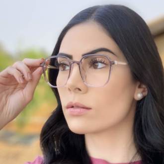 safine com br oculos de grau quadrado lilas mage