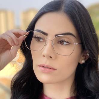 safine com br oculos de grau quadrado prata carol 2