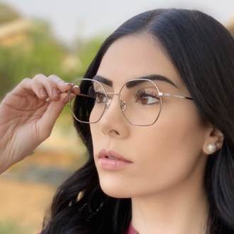 safine com br oculos de grau quadrado prata carol