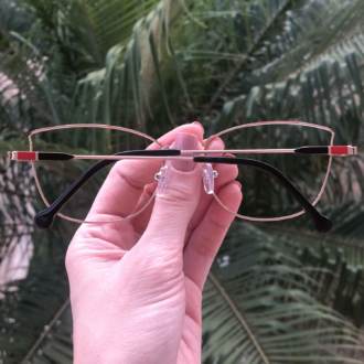 safine com br oculos de grau quadrado preto com vinho lea 1