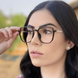 safine com br oculos de grau quadrado preto mage 2