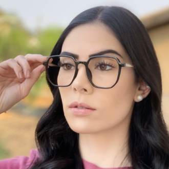 safine com br oculos de grau quadrado preto mage 3