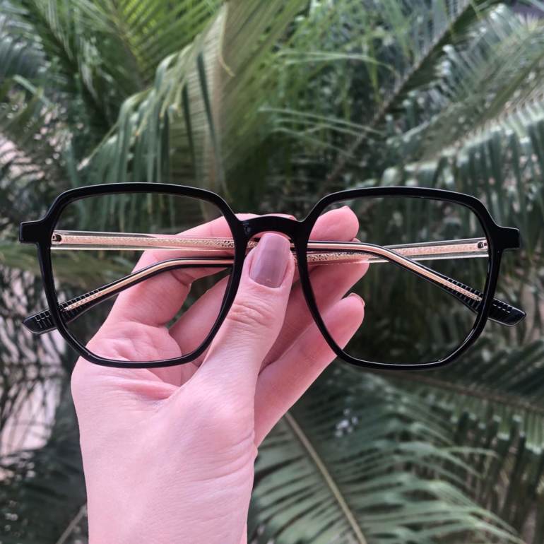safine com br oculos de grau quadrado preto mage