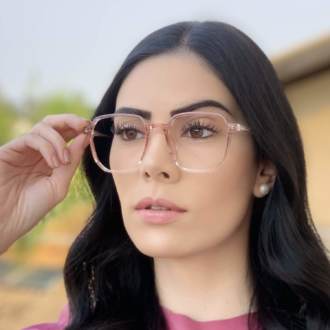 safine com br oculos de grau quadrado rosa mage 1