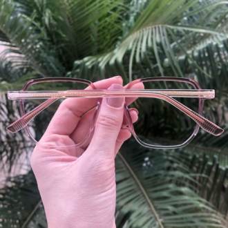 safine com br oculos de grau quadrado rosa mage 4