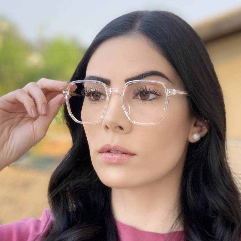 safine com br oculos de grau quadrado transparente mage 1