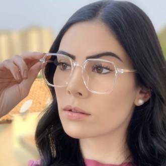 safine com br oculos de grau quadrado transparente mage 2