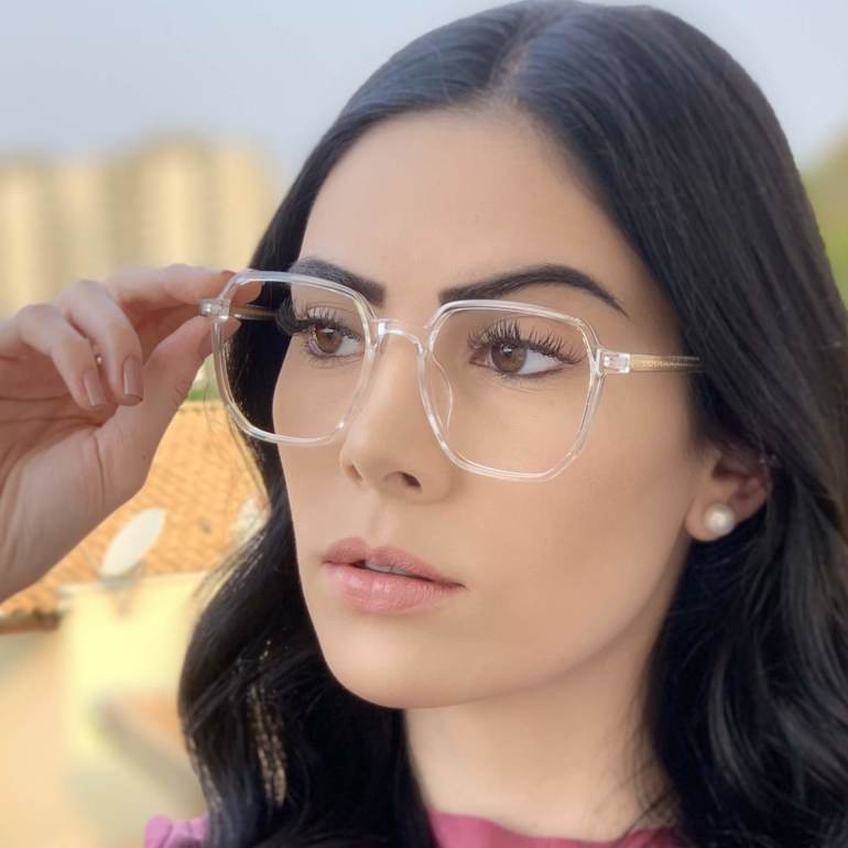 safine com br oculos de grau quadrado transparente mage 2