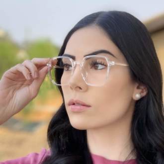 safine com br oculos de grau quadrado transparente mage