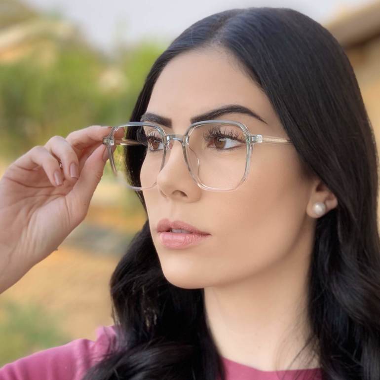 safine com br oculos de grau quadrado verde mage 2