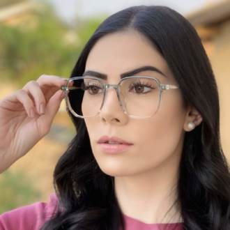 safine com br oculos de grau quadrado verde mage 3