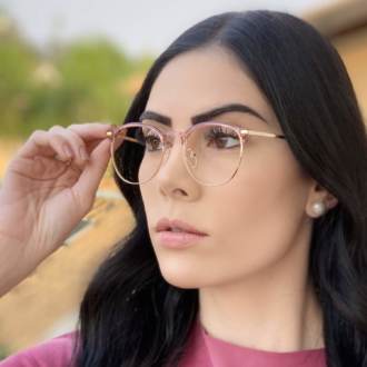 safine com br oculos de grau redondo rosa isa