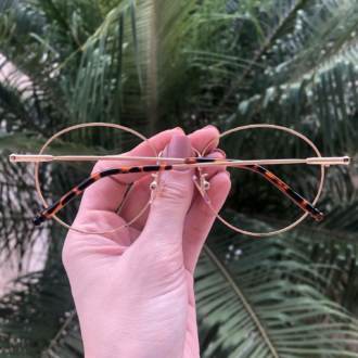 safine com br oculos de grau redondo titanio dourado 4