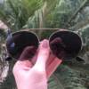 safine com br oculos de sol aviador preto com prata milena