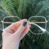 safine com br oculos de grau dourado com branco carla 3