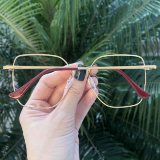 safine com br oculos de grau dourado com marsala carla 1