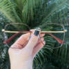 safine com br oculos de grau dourado com marsala carla