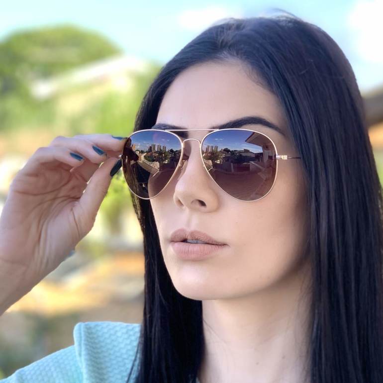 safine com br oculos de sol aviador marrom degrade isa 2