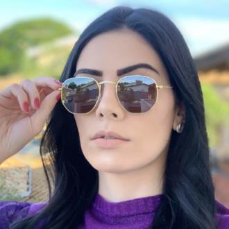 safine com br oculos de sol hexagonal marrom elisa new 1