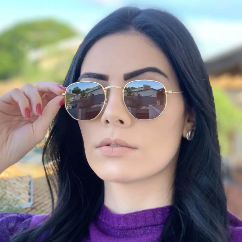 safine com br oculos de sol hexagonal marrom elisa new 1