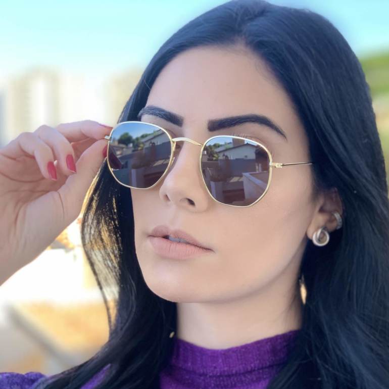 safine com br oculos de sol hexagonal marrom elisa new 2