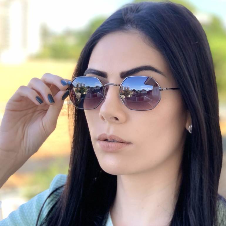 safine com br oculos de sol hexagonal preto degra luci 1