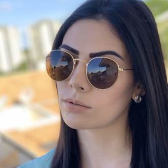safine com br oculos de sol redondo dourado com marrom laura 2 0 3
