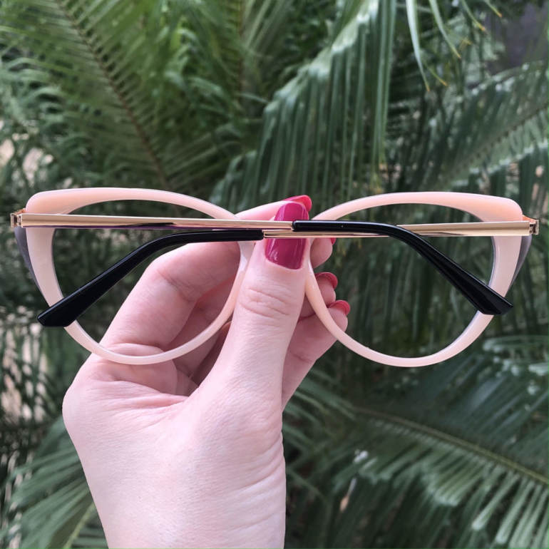 safine com br oculos de grau gatinho preto com nude bia 1