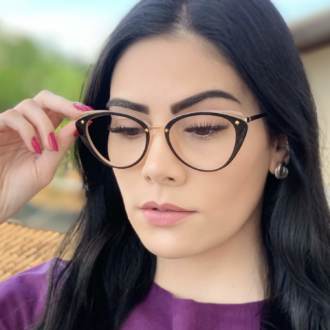 safine com br oculos de grau gatinho preto com nude bia 2