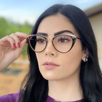 safine com br oculos de grau gatinho preto com nude bia 3
