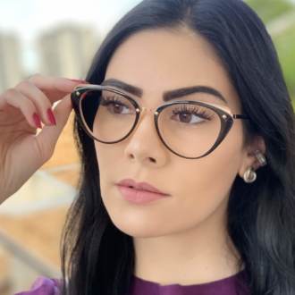safine com br oculos de grau gatinho preto com nude bia 4