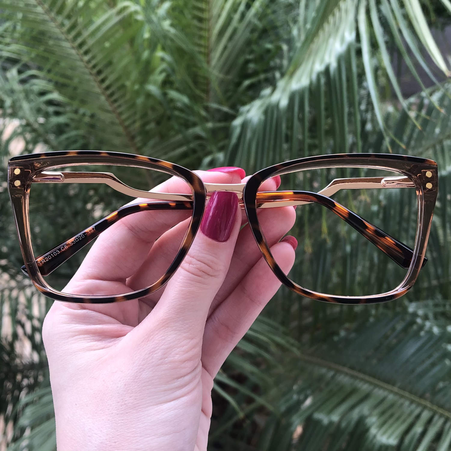 safine com br oculos de grau quadrado marrom com nude paloma copia