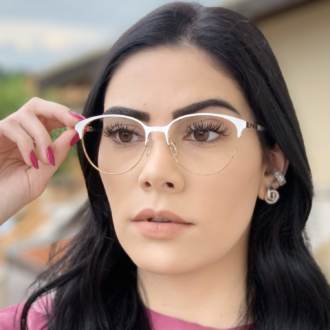 safine com br oculos de grau redondo branco lizzy