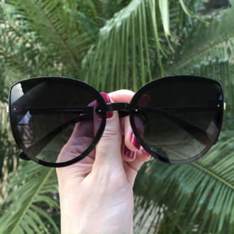 safine com br oculos de sol gatinho preto com prata amy 3