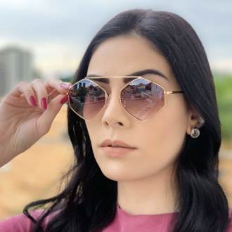 safine com br oculos de sol hexagonal degrade tati 3