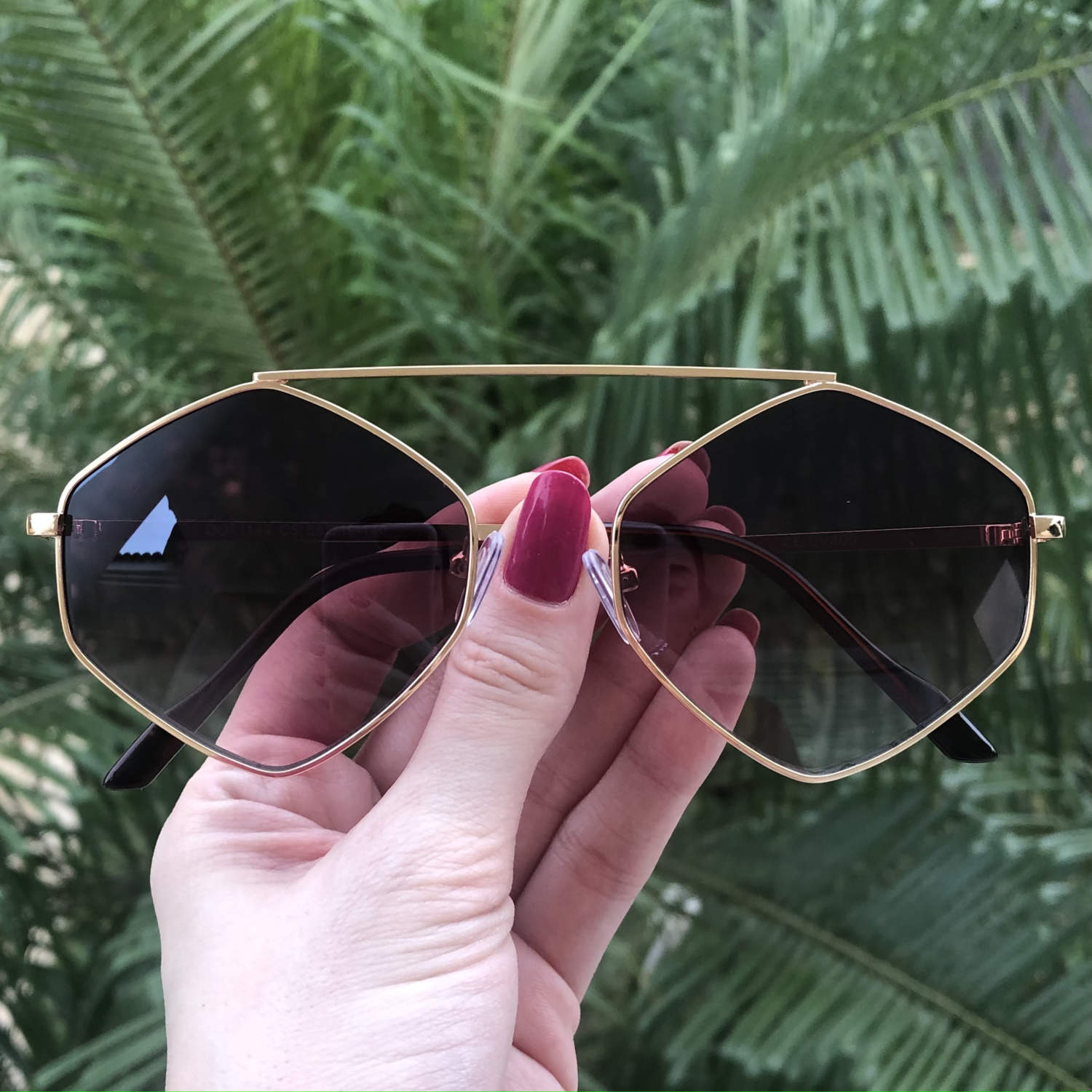 safine com br oculos de sol hexagonal degrade tati