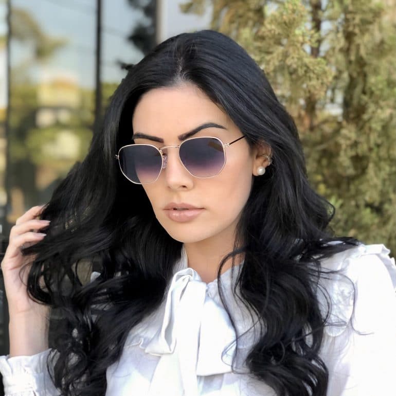 safine com br oculos de sol hexagonal prata elisa new 5