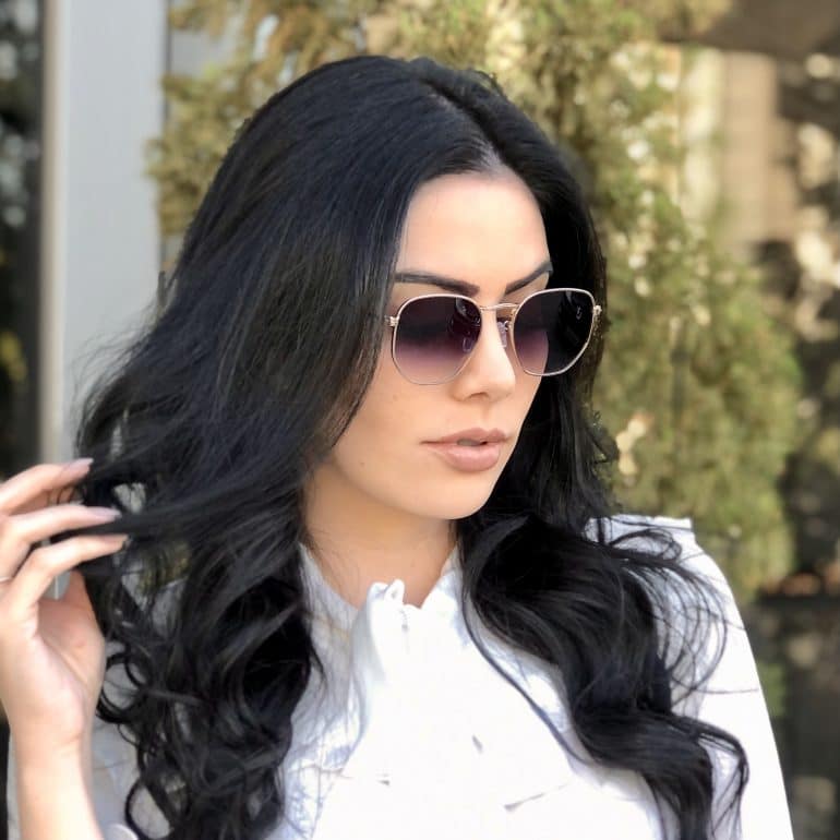 safine com br oculos de sol hexagonal prata elisa new 6