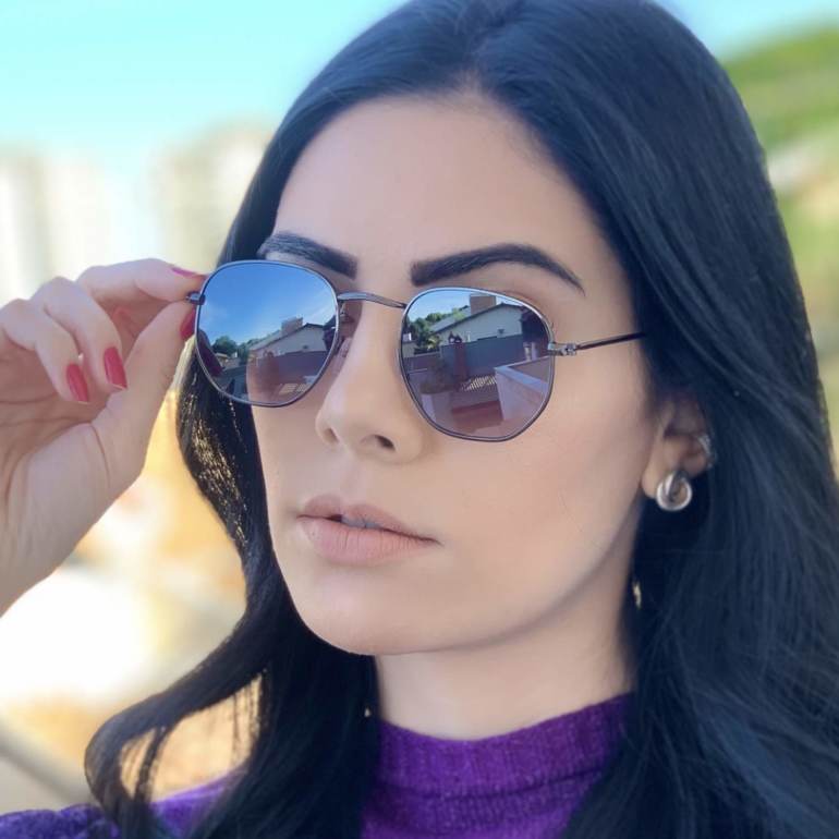 safine com br oculos de sol hexagonal preto degrade elisa new 3